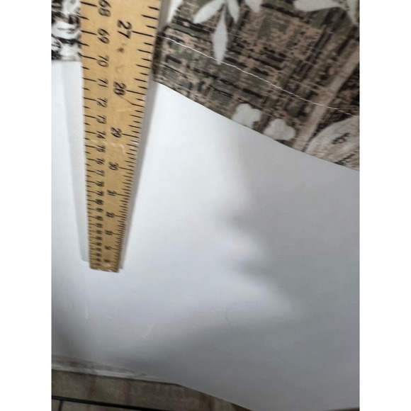 Woman Within Floral Batik Tunic Top Womens 1X 22/24 Black Beige 3/4 Slv V-Neck - Picture 6 of 7